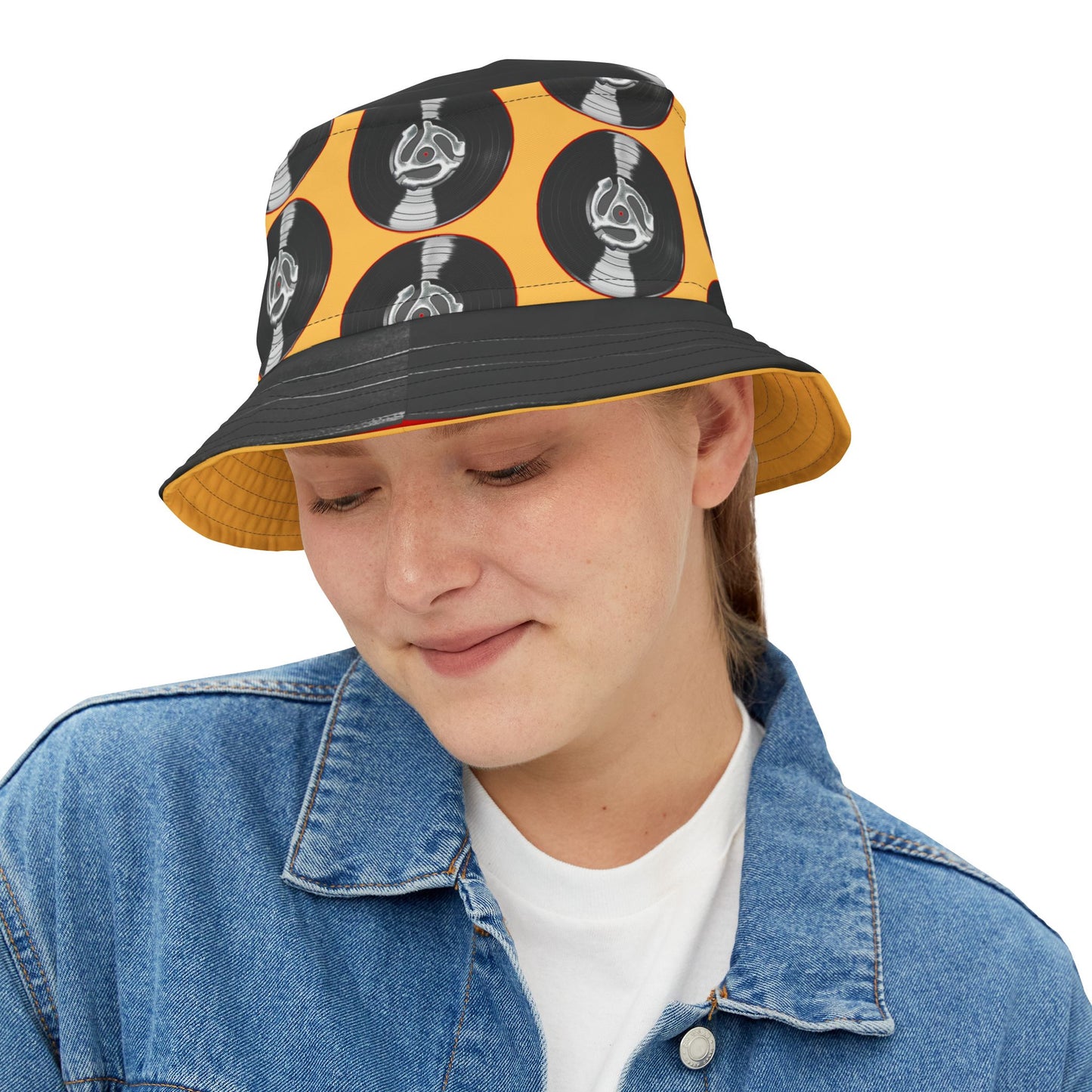 Old School Bucket Hat (Gold )