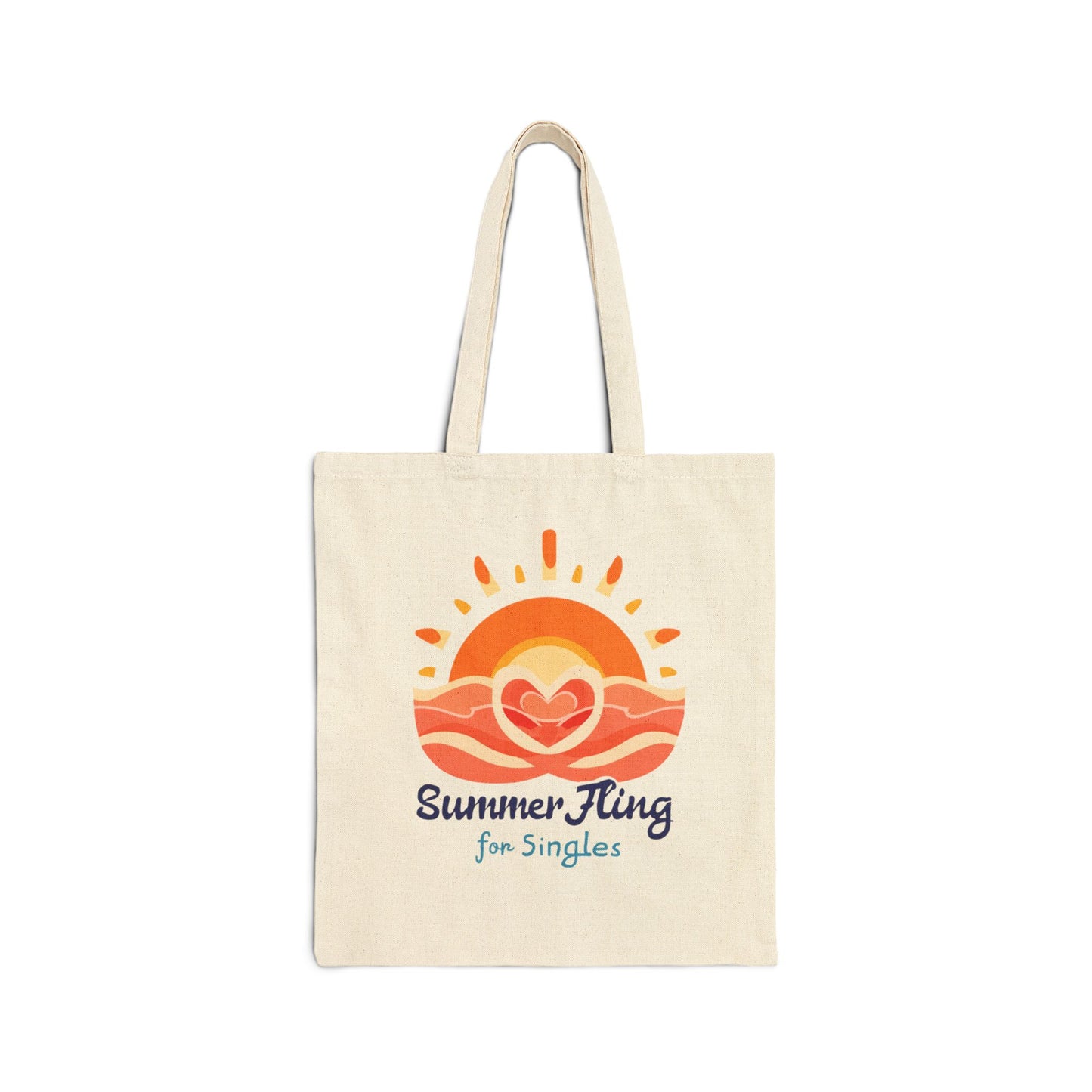 Tote Bag — "Summer Fling for Singles" Sunset Canvas Tote