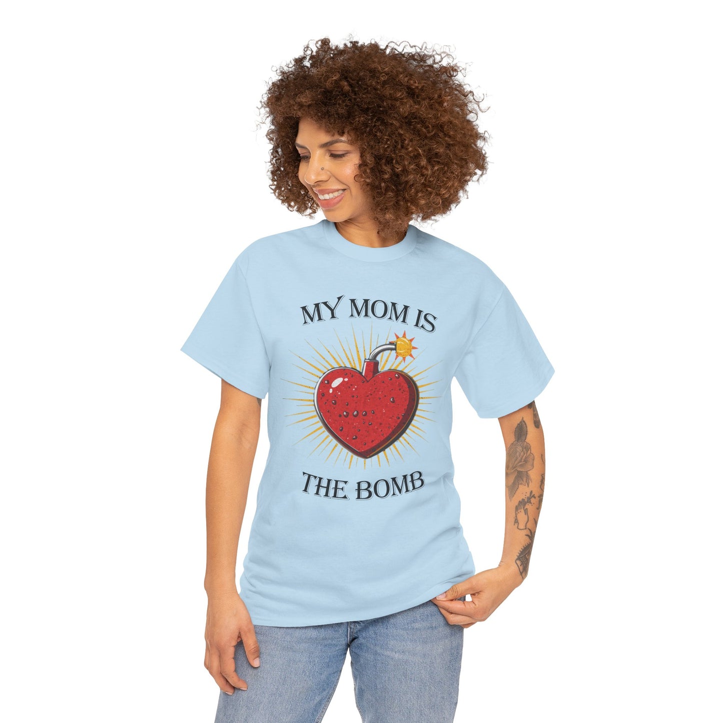 My Mom Is The Bomb T-Shirt — Cute Heart Bomb Mother's Day Tee