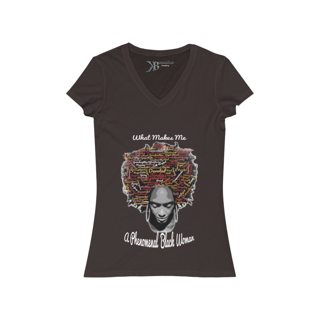 Phenomenal Black Woman Short Sleeve V-Neck Tee