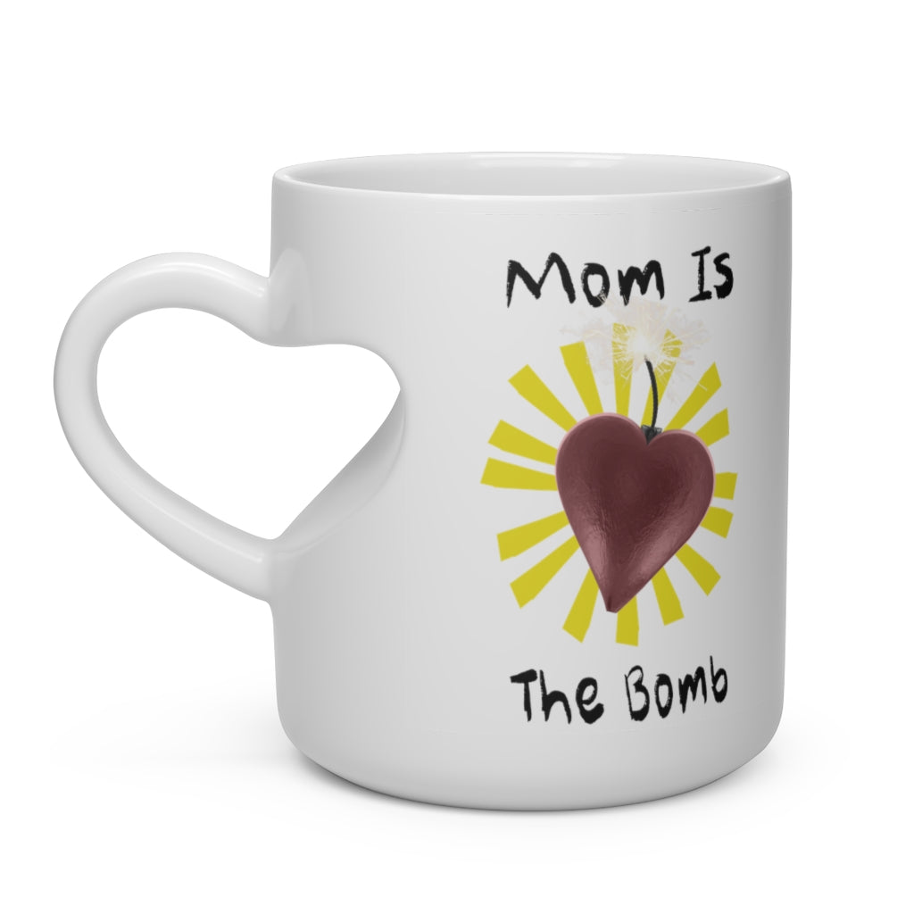 Heart Shape Mom Is The Bomb Mug