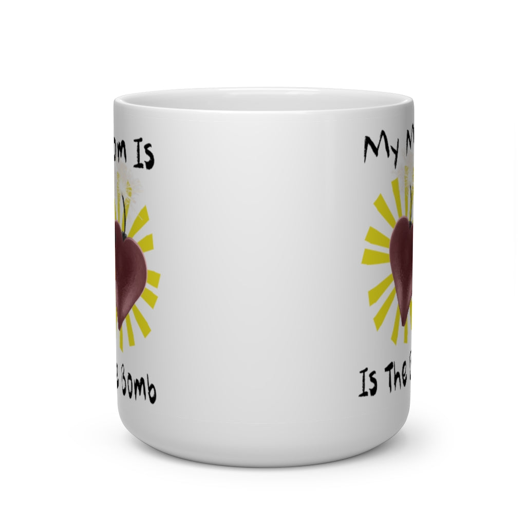 Heart Shape Mom Is The Bomb Mug