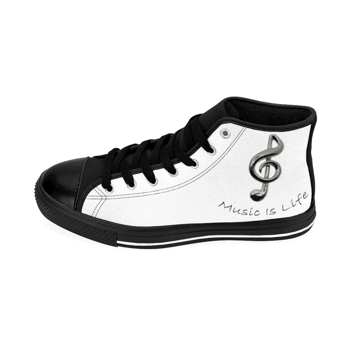Women's High-top /White /Music Is Life Sneakers