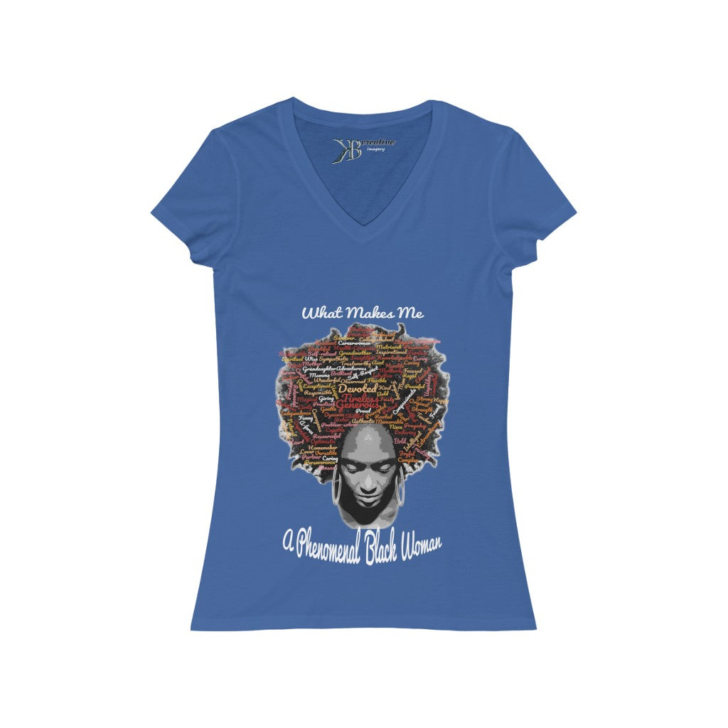 Phenomenal Black Woman Short Sleeve V-Neck Tee
