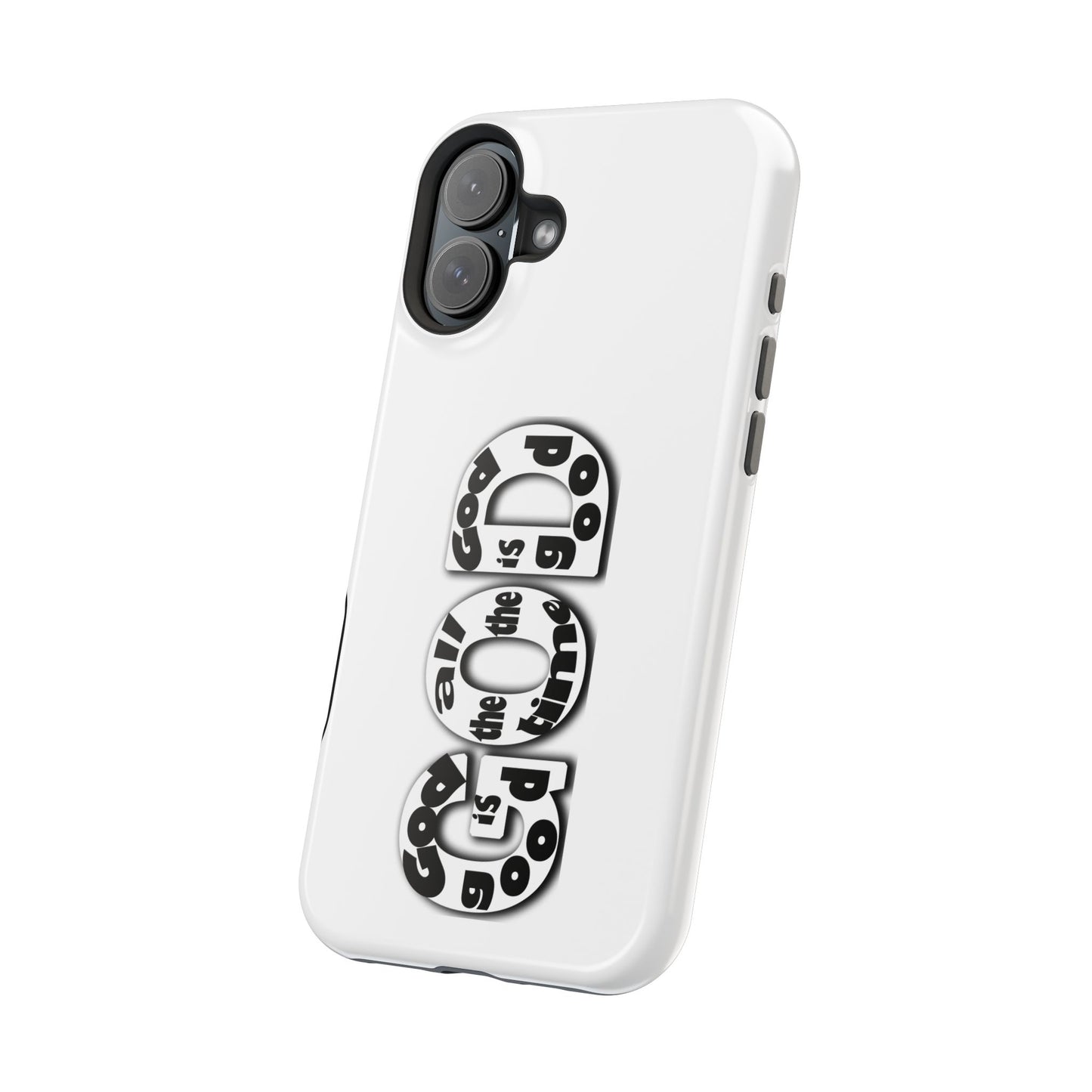 Impact-Resistant Magnetic Phone Case — "Good is the New Cool" Retro Text Design