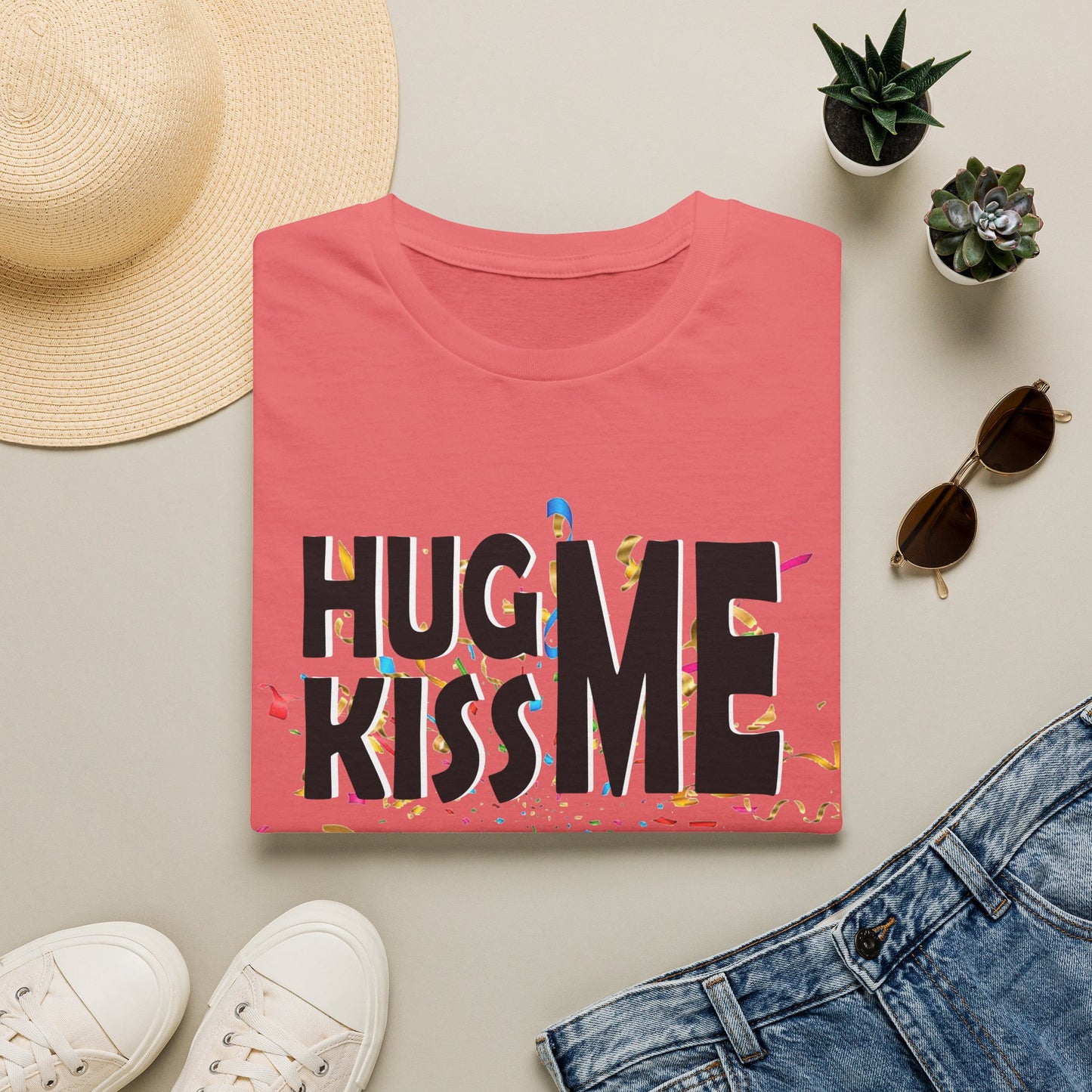 Birthday Tee — "Hug Me Kiss Me It’s My Birthday" Graphic T-Shirt