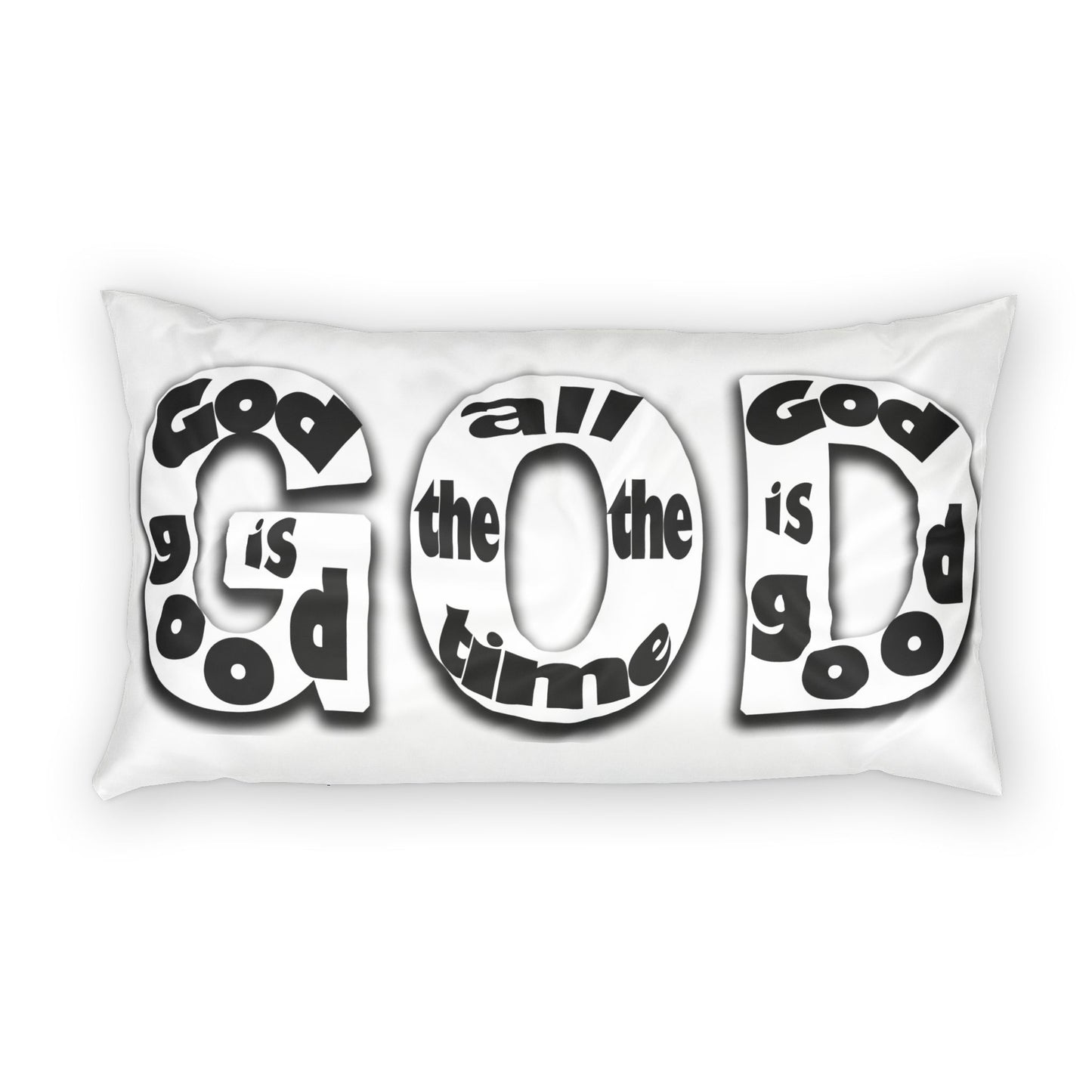 Pillow Sham — "God is Good All the Time" Retro Typography Cotton Throw Pillow Sham