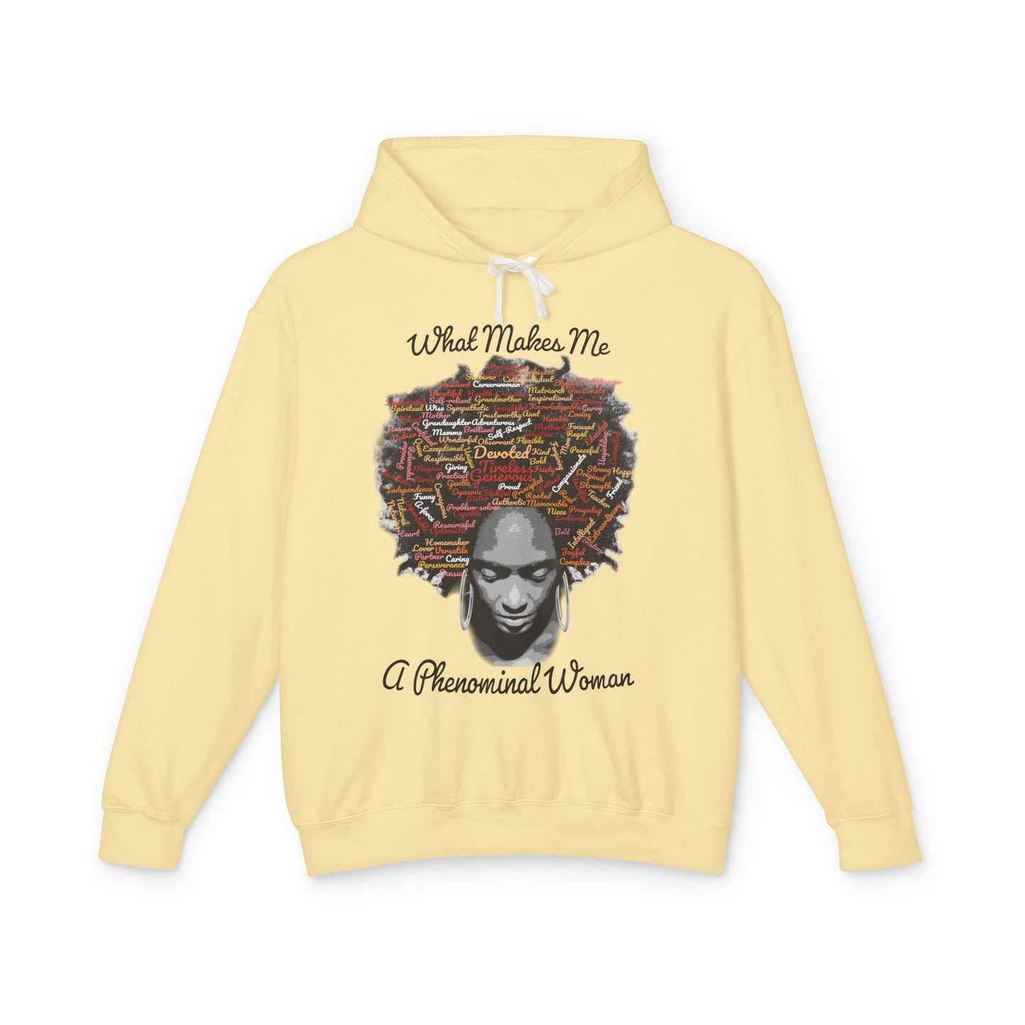 Phenomenal Woman Hoodie – "What Makes Me A Phenomenal Woman" Afrocentric Art Sweatshirt