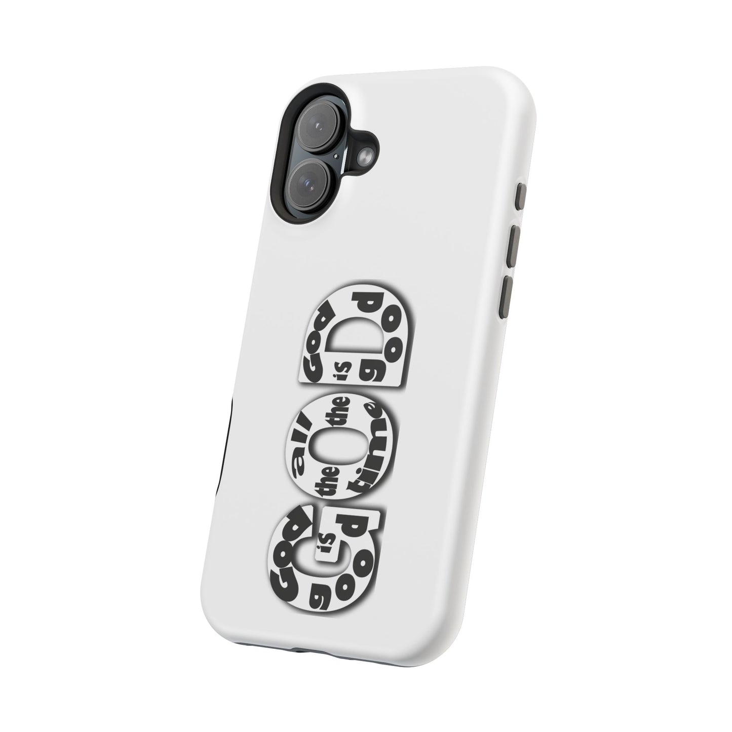 Impact-Resistant Magnetic Phone Case — "Good is the New Cool" Retro Text Design