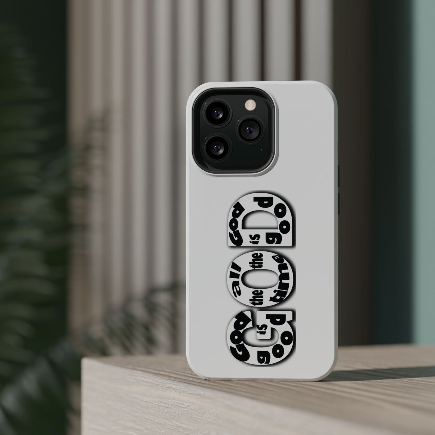 Impact-Resistant Magnetic Phone Case — "Good is the New Cool" Retro Text Design
