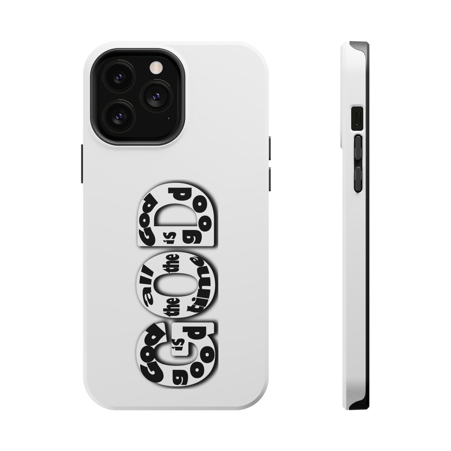 Impact-Resistant Magnetic Phone Case — "Good is the New Cool" Retro Text Design