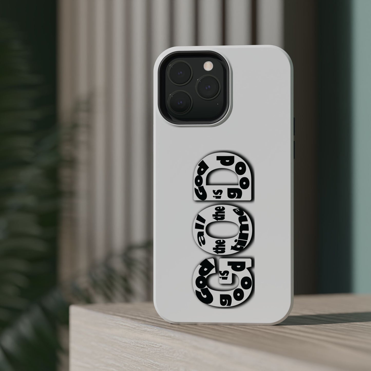 Impact-Resistant Magnetic Phone Case — "Good is the New Cool" Retro Text Design