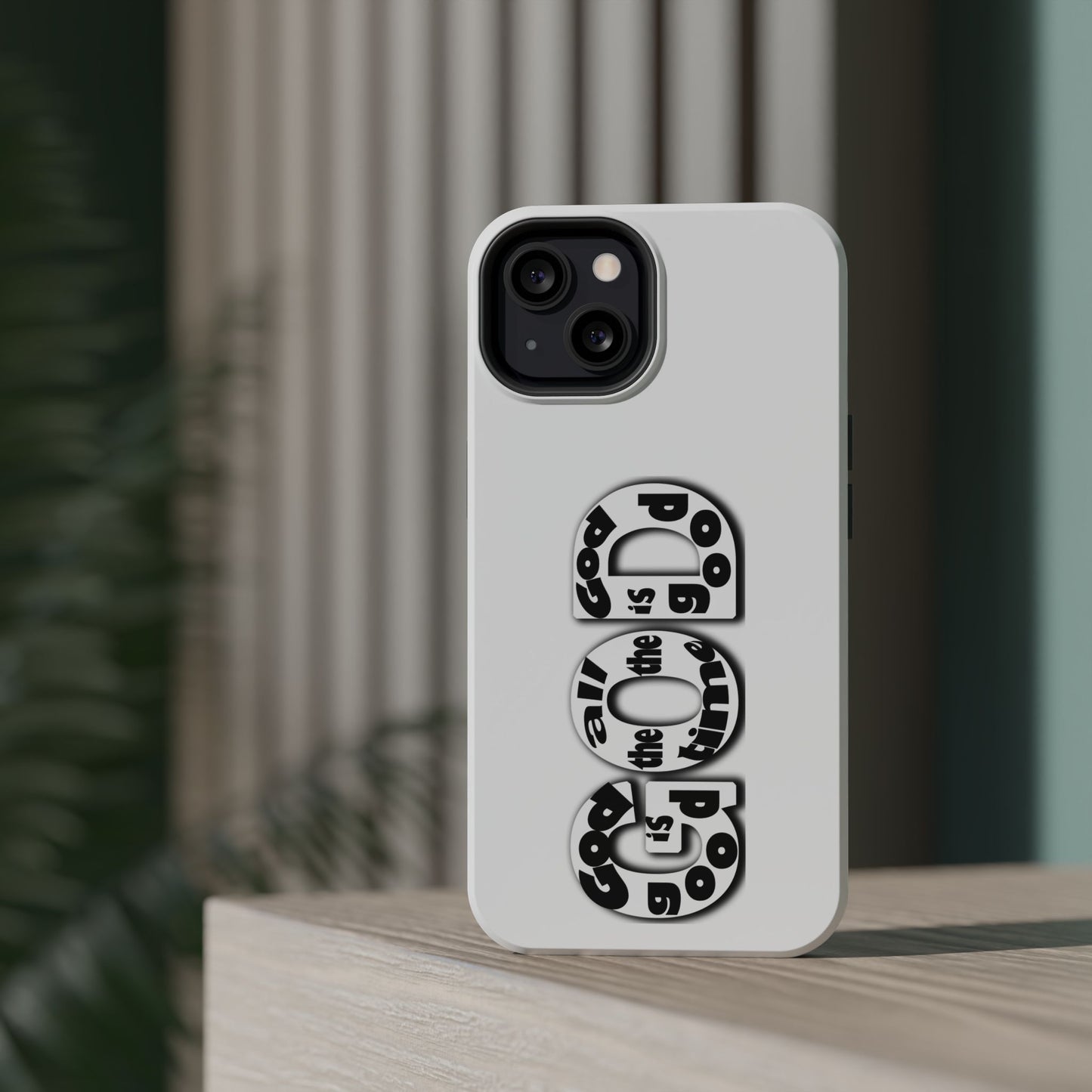 Impact-Resistant Magnetic Phone Case — "Good is the New Cool" Retro Text Design