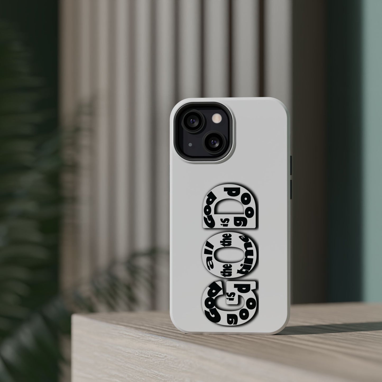 Impact-Resistant Magnetic Phone Case — "Good is the New Cool" Retro Text Design