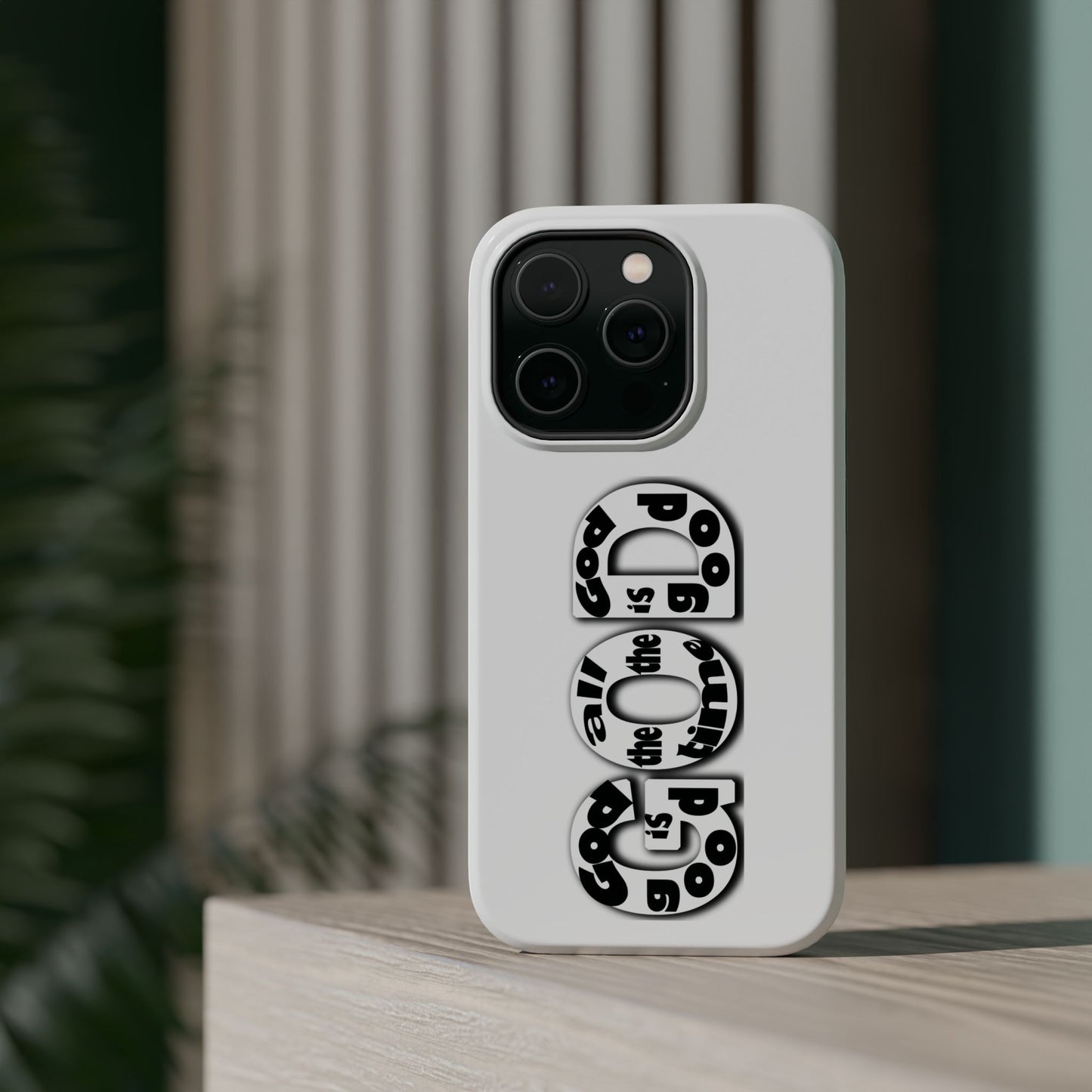 Impact-Resistant Magnetic Phone Case — "Good is the New Cool" Retro Text Design
