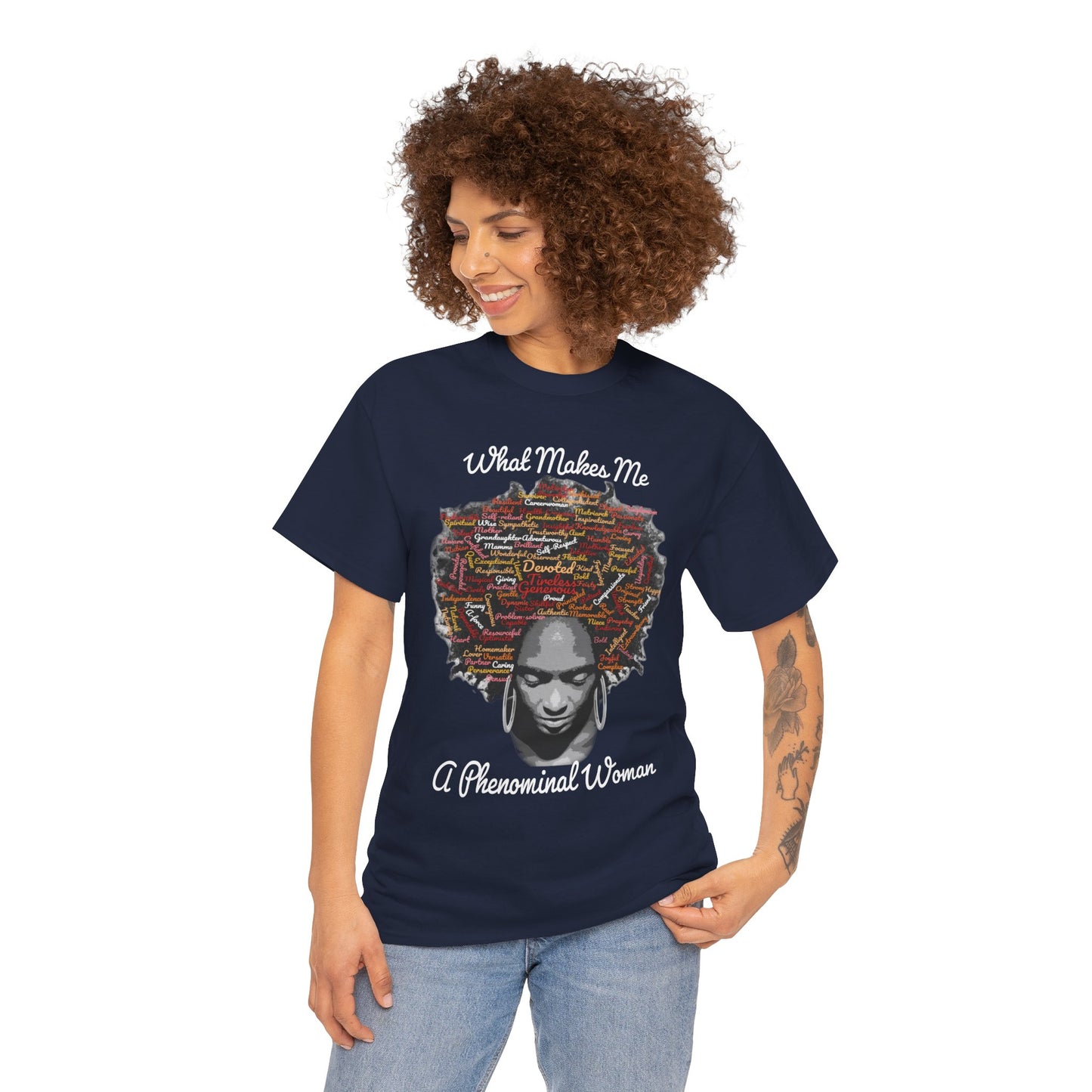 Afrocentric Mindscape T-Shirt — Afro Hair Collage Graphic Tee