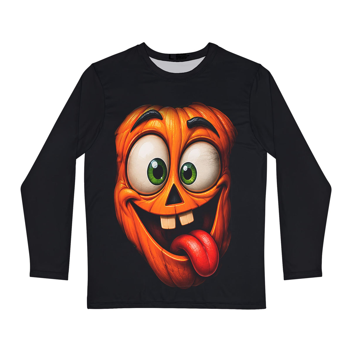 Funny Halloween Pumpkin Face Men's Long Sleeve Shirt