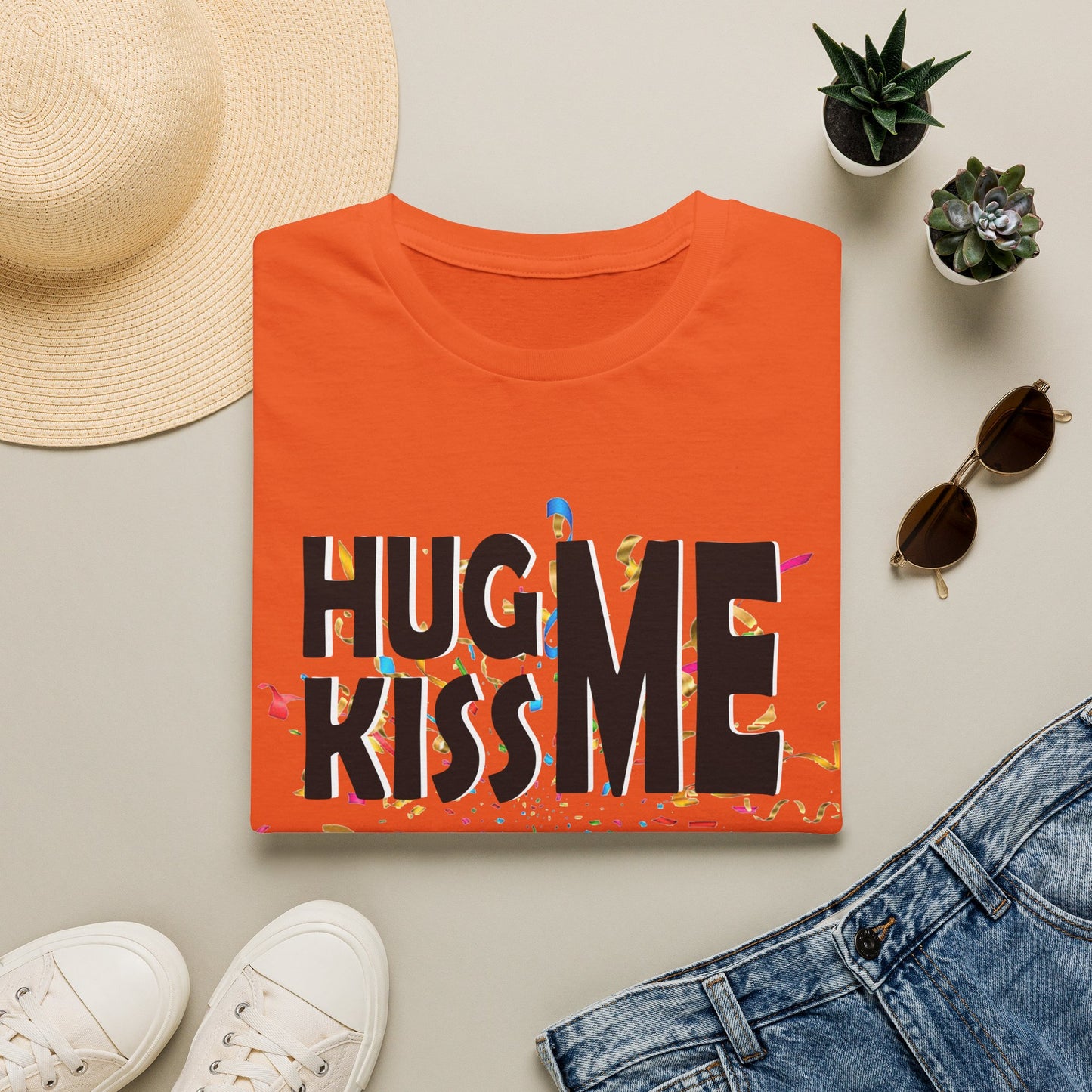 Birthday Tee — "Hug Me Kiss Me It’s My Birthday" Graphic T-Shirt