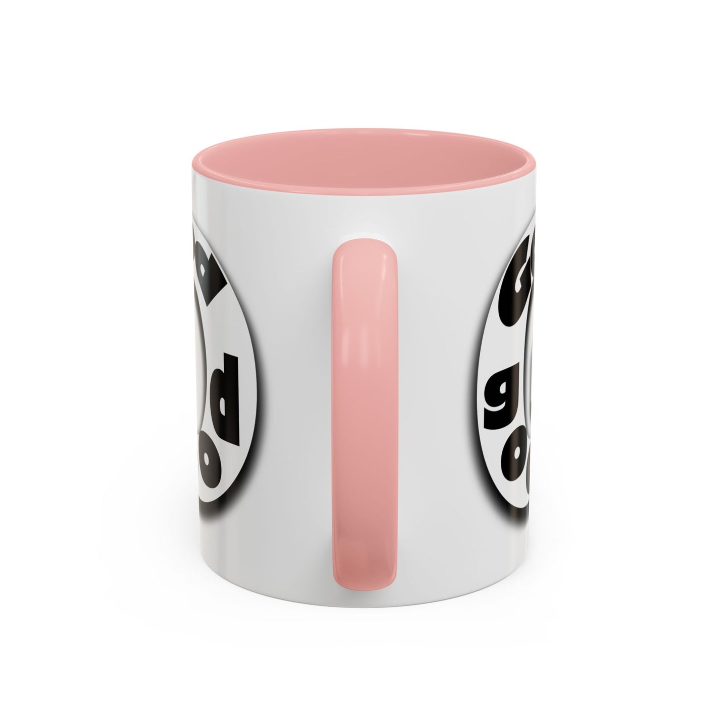 "God is Good All the Time" Black & White colored interior Inspirational Accent Coffee Mug —