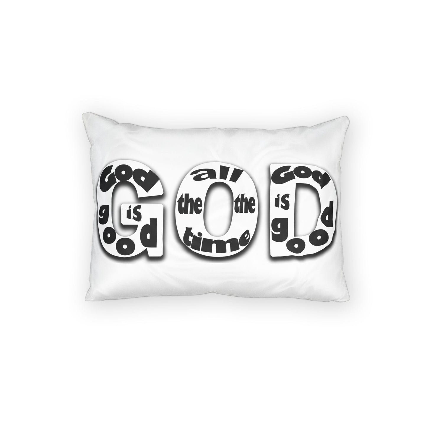Pillow Sham — "God is Good All the Time" Retro Typography Cotton Throw Pillow Sham