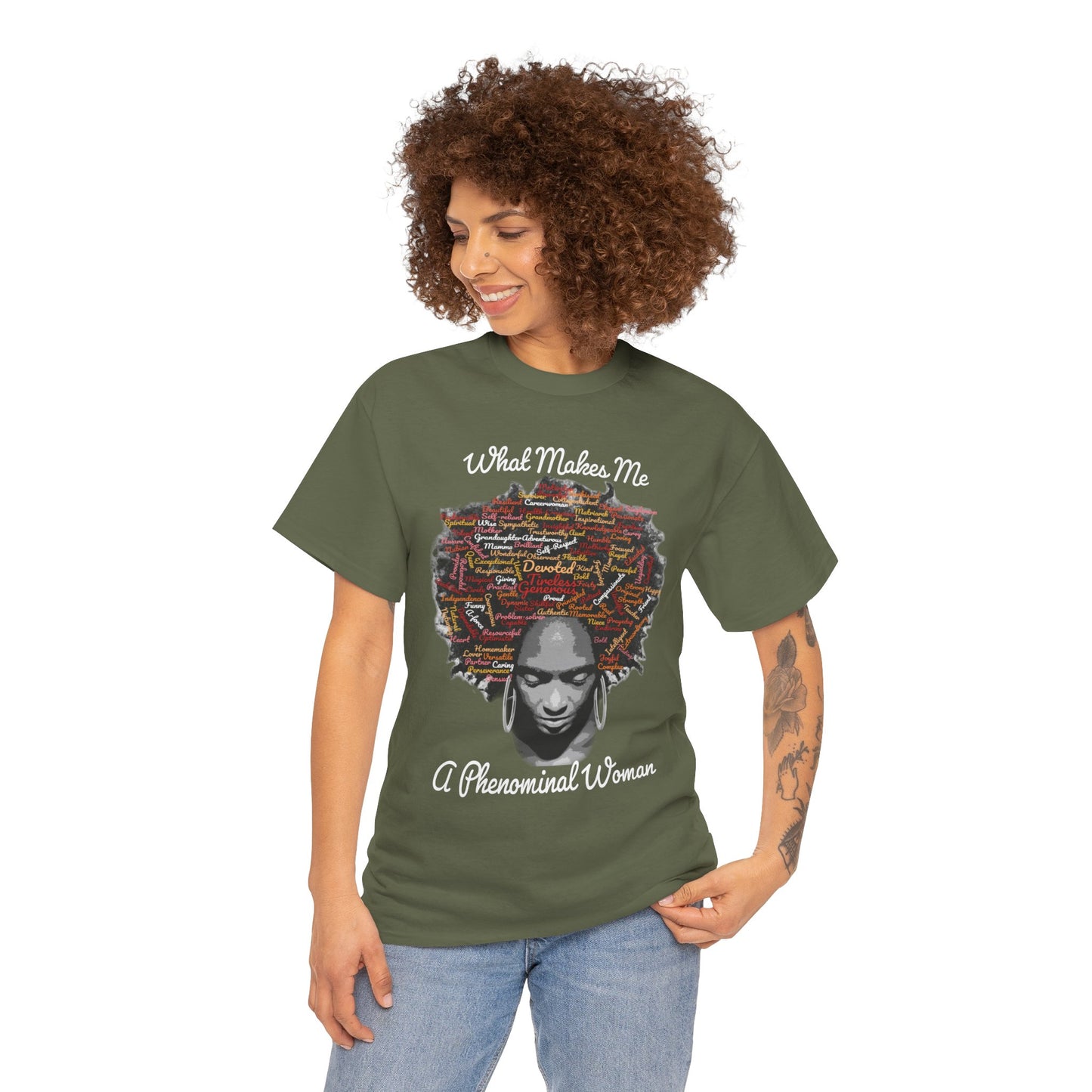 Afrocentric Mindscape T-Shirt — Afro Hair Collage Graphic Tee