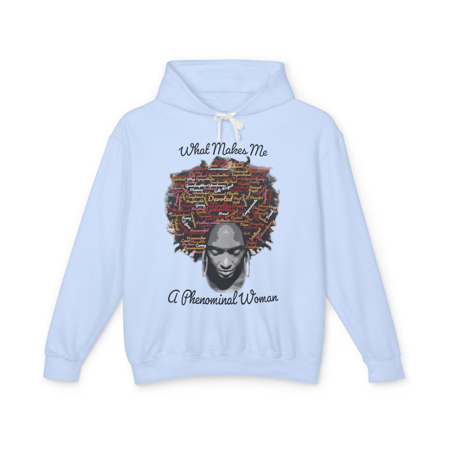 Phenomenal Woman Hoodie – "What Makes Me A Phenomenal Woman" Afrocentric Art Sweatshirt