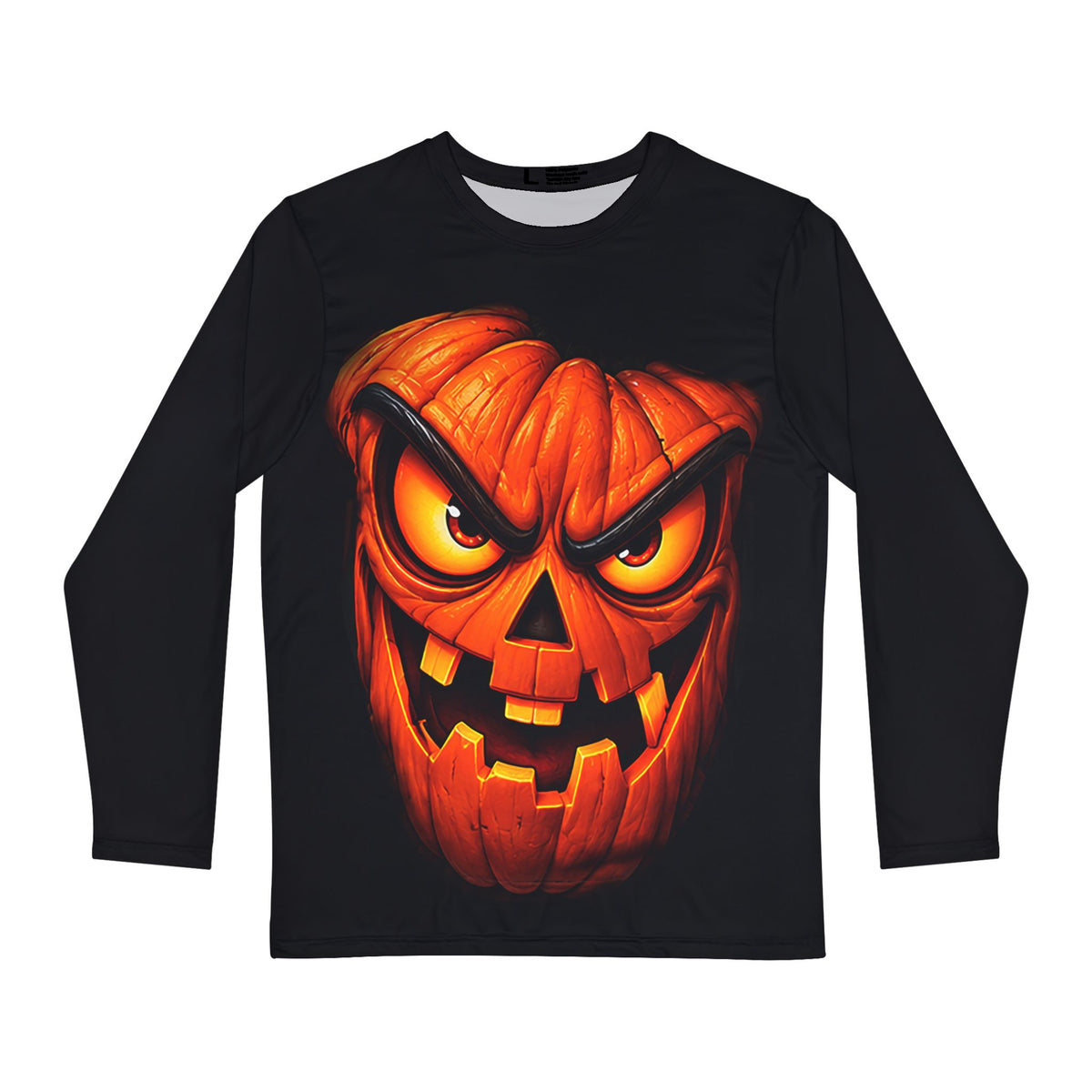 Men's Long Sleeve Shirt – Spooky Jack-O'-Lantern Pumpkin Halloween