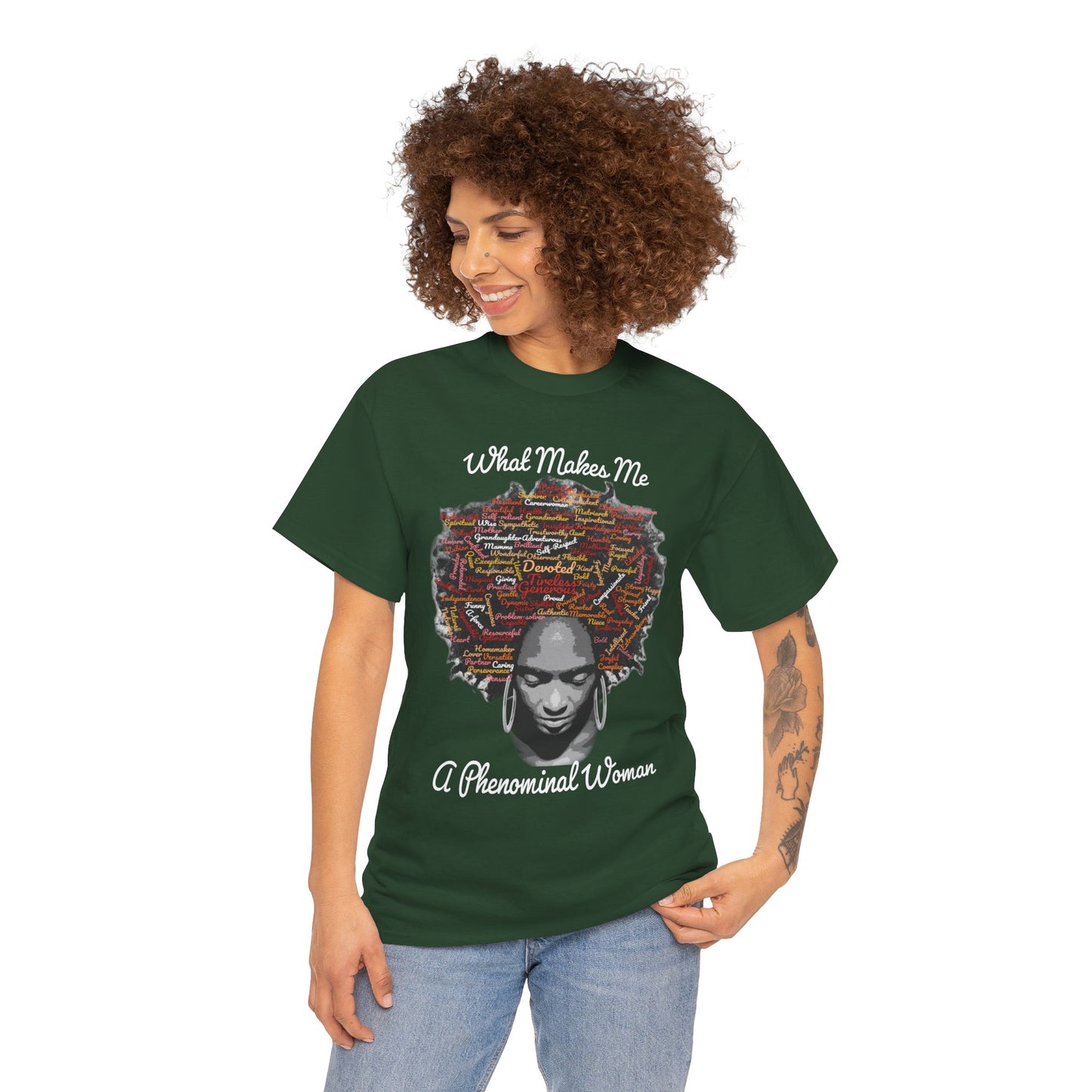 Afrocentric Mindscape T-Shirt — Afro Hair Collage Graphic Tee