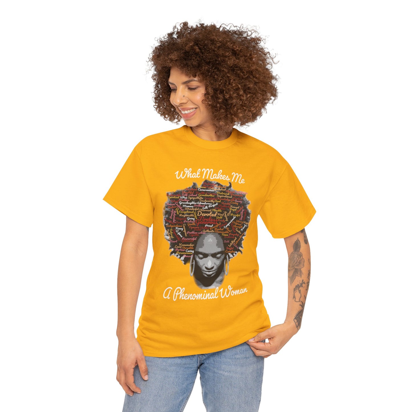 Afrocentric Mindscape T-Shirt — Afro Hair Collage Graphic Tee