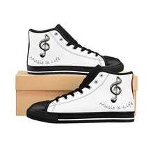 Load image into Gallery viewer, Women&#39;s High-top /White /Music Is Life Sneakers