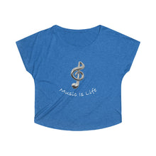 Load image into Gallery viewer, Women&#39;s Tri-Blend  Music Is Life Dolman