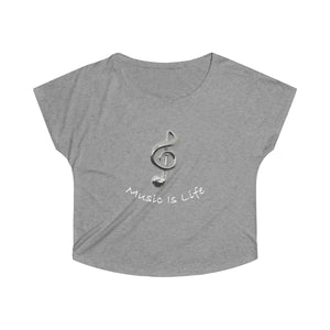 Women's Tri-Blend  Music Is Life Dolman