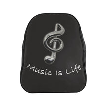 Load image into Gallery viewer, Music Is Life Backpack /Black