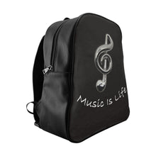 Load image into Gallery viewer, Music Is Life Backpack /Black