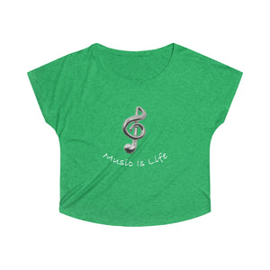 Women's Tri-Blend  Music Is Life Dolman