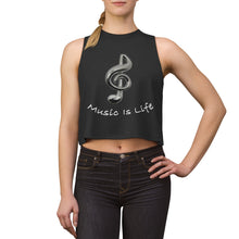 Load image into Gallery viewer, Women&#39;s Music Is Life crop top