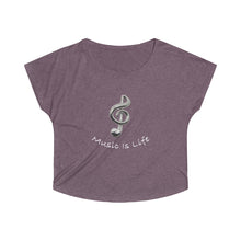 Load image into Gallery viewer, Women&#39;s Tri-Blend  Music Is Life Dolman