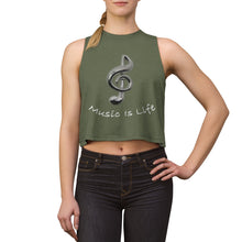 Load image into Gallery viewer, Women&#39;s Music Is Life crop top