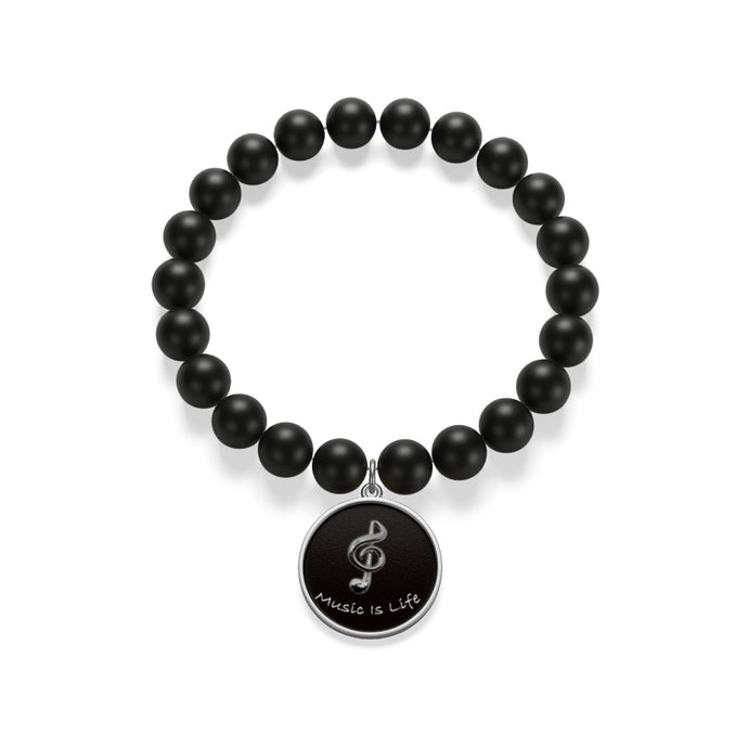 Matte Onyx Music Is Life Bracelet