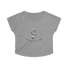 Load image into Gallery viewer, Women&#39;s Tri-Blend  Music Is Life Dolman