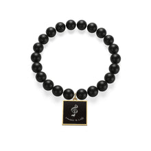 Load image into Gallery viewer, Matte Onyx Music Is Life Bracelet