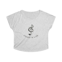 Load image into Gallery viewer, Women&#39;s Tri-Blend  Music Is Life Dolman