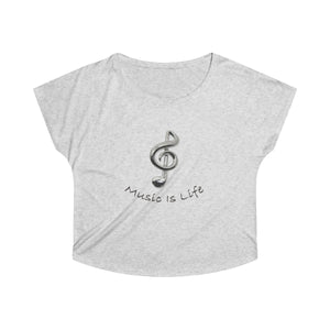 Women's Tri-Blend  Music Is Life Dolman