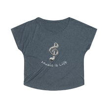 Load image into Gallery viewer, Women&#39;s Tri-Blend  Music Is Life Dolman