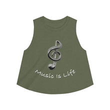 Load image into Gallery viewer, Women&#39;s Music Is Life crop top