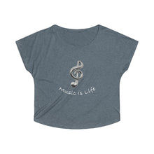 Load image into Gallery viewer, Women&#39;s Tri-Blend  Music Is Life Dolman